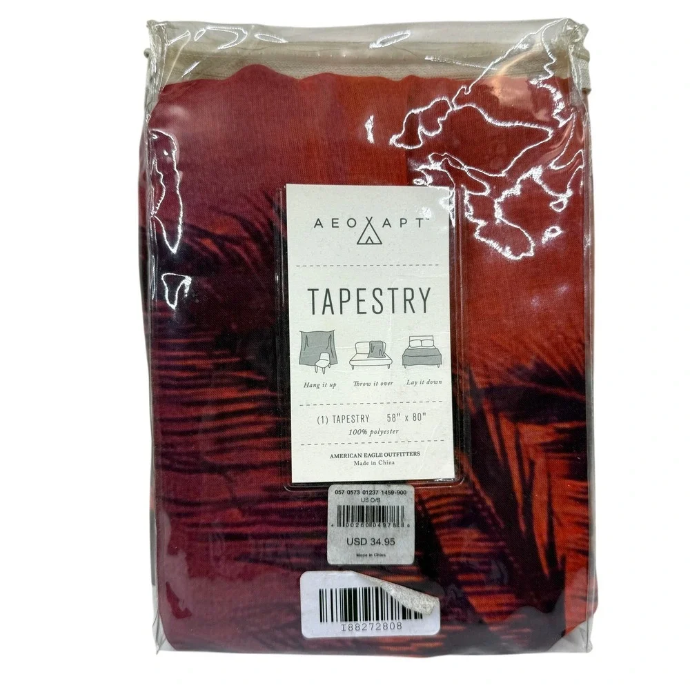 AEOXAPT American Eagle Outfitters Tropical Sunset Palm Tapestry 58